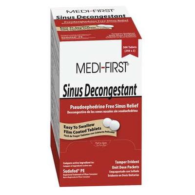 MEDI-FIRST 80933 Sinus Decongestant,Tablet,PK100