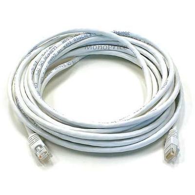 MONOPRICE 5015 Ethernet Cable,Cat 6,White,20 ft.