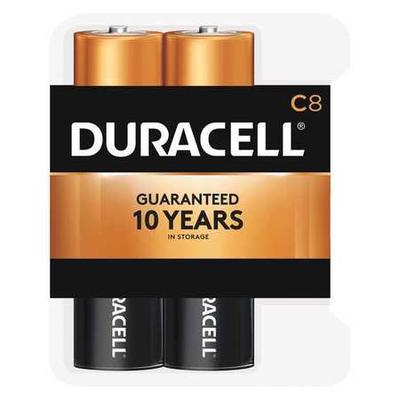 DURACELL MN14RT8Z Duracell CopperTop C Alkaline Battery, 8 PK, 1.5V DC