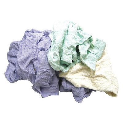 ZORO SELECT 515-25N Recycled Terry Cloth Rags 25 lb. Varies, Assorted