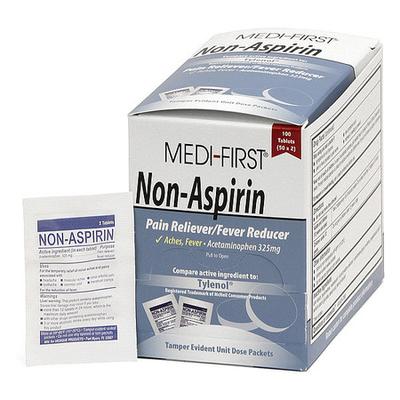 MEDI-FIRST 80333 Non-Aspirin,Tablet,325mg,PK100