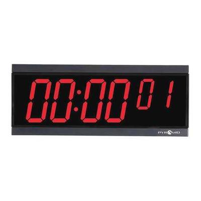 PYRAMID 9D26BRCT 11-1/8" Digital Wireless Digital Timer Wall Clock, Black