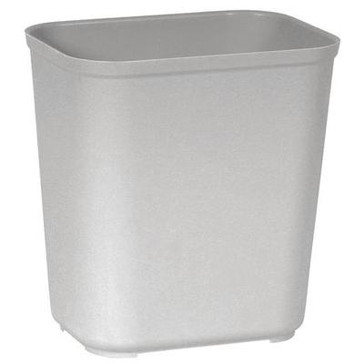 RUBBERMAID COMMERCIAL FG254300GRAY 7 gal Rectangular Trash Can, Gray, 10 1/2 in