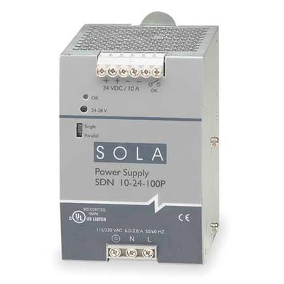 SOLA/HEVI-DUTY SDN10-24-100P DC Power Supply,24VDC,10A,47-63Hz