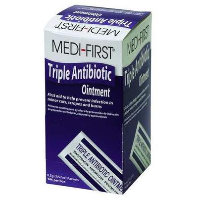MEDI-FIRST 22335 Triple Antibiotic Ointment, 0.03 oz, PK144