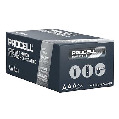 DURACELL PC2400BKD Procell Constant AAA Alkaline Battery, 1.5V DC, 24 Pack