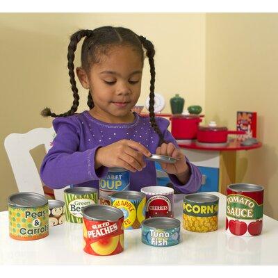 Melissa & Doug Let's Play House Grocery Cans Play Food set in Gray | 5 H x 13.2 W x 2.7 D in | Wayfair 4088