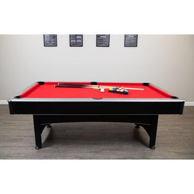 Hathaway Games Maverick 7' Pool Table w/Table Tennis Conversion Top Manufactu Wood in Red | 31 H x 84 W in | Wayfair BG1023