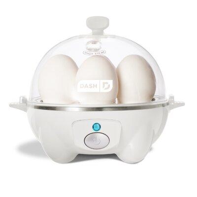 Dash Rapid 6 Egg Cooker Plastic/Metal in White, Size 7.3 H in | Wayfair DEC005WH