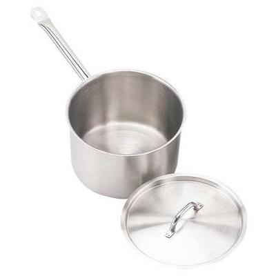 CRESTWARE SSPAN3WC Sauce Pan w/Cover,3-1/2 qt,8 In,SS
