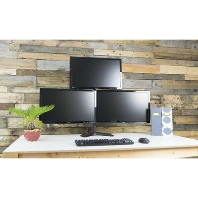 Vivo Triple Monitor Desk Stand, Steel in Black | 30 H x 28.5 W in | Wayfair STAND-V003E