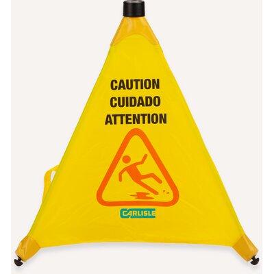 Carlisle Food Service Products Pop-Up Caution Cone, Nylon in Yellow | 20 H in | Wayfair 3694204