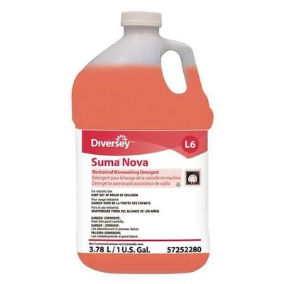 DIVERSEY 957252280 Dishwashing Detergent,1 gal.,Ammonia,PK4