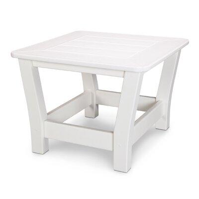 POLYWOOD® Harbour Slat End Outdoor Table Plastic in White | 16.75 H x 23 W x 23 D in | Wayfair 4018-WH
