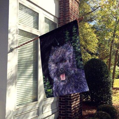 Caroline's Treasures Starry Night Cairn Terrier 2-Sided Polyester 40 x 28 in. House Flag in Black/Gray, Size 40.0 H x 28.0 W in | Wayfair SS8494CHF