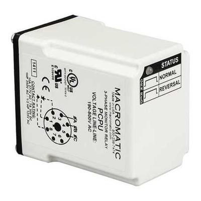 MACROMATIC PCPU 3 Phase Monitor Relay,SPDT,500VAC,8 Pin