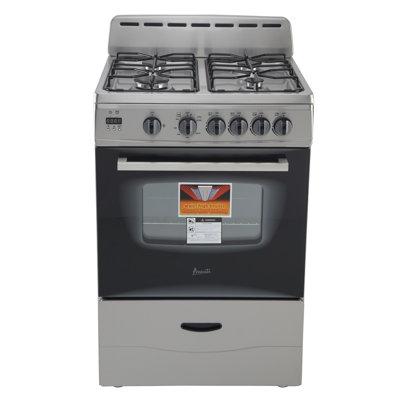 Avanti Products Avanti 24" Compact Gas Range Oven, Stainless Steel in White | 40.75 H x 25 W x 23.5 D in | Wayfair GR2416CSS