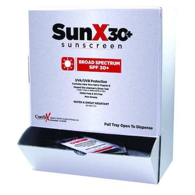 SUNX 18-325 Sunscreen,1/4 oz Pouch,SPF 30,PK25
