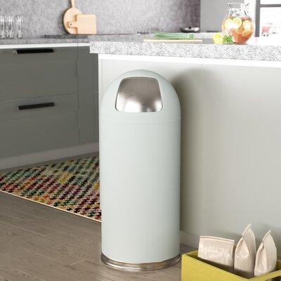 Witt Dome Top Series Swing Top Trash Can Stainless Steel in White | 29 H in | Wayfair 12DT-WH