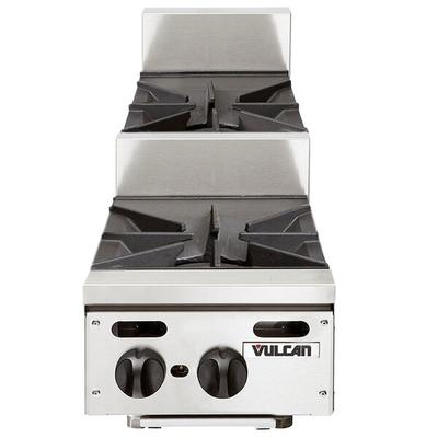 Vulcan VHP212U Liquid Propane 12" 2 Burner Step Up Countertop Range - 55,000 BTU