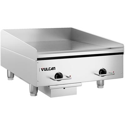 Vulcan RRE24E 24" Electric Countertop Griddle with Rapid Recovery Plate and Snap-Action Thermostatic Controls - 208V, 3 Phase, 10.8 kW