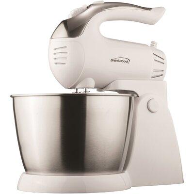 Brentwood Appliances 5 Speed 3 Qt. Stand Mixer Plastic in White | 8 H x 12 W x 12 D in | Wayfair SM-1152