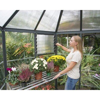 Canopia Oasis Hexagonal Hobby Greenhouse Kit Aluminum/Polycarbonate Panels in Gray | 105 H x 83.9 W x 97.3 D in | Wayfair HG6000