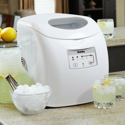 Danby 25 lb. Daily Production Portable Ice Maker in White, Size 13.25 H x 11.63 W x 14.19 D in | Wayfair DIM2500WDB