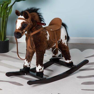 Qaba Plush Ride On Rocking Horse in Brown | 23.6 H x 11 W in | Wayfair 330-034
