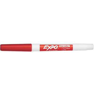 Expo 86002 Red Low-Odor Fine Point Dry Erase Marker - 12/Pack