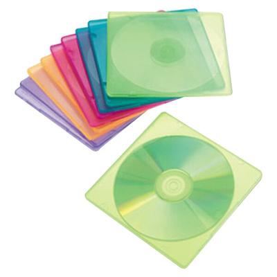 Innovera 81910 Assorted Color Slim CD / DVD Case - 10/Pack