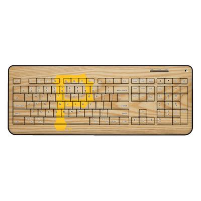 Pittsburgh Pirates Wood Print Wireless USB Keyboard
