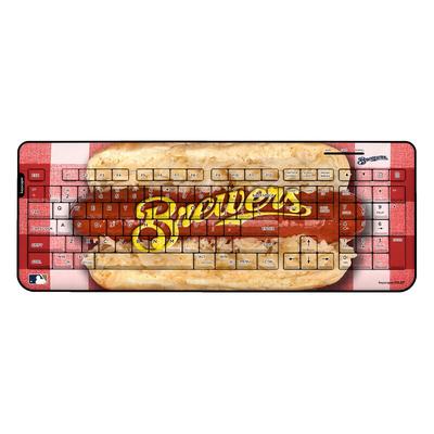Milwaukee Brewers Hot Dog Wireless USB Keyboard