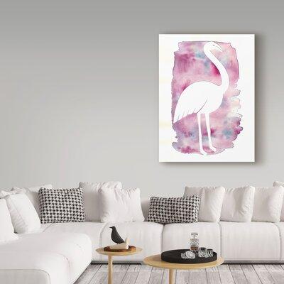 Trademark Fine Art Flamingo - Wrapped Canvas Print Canvas in Pink/White | 19 H x 14 W x 2 D in | Wayfair ALI23592-C1419GG