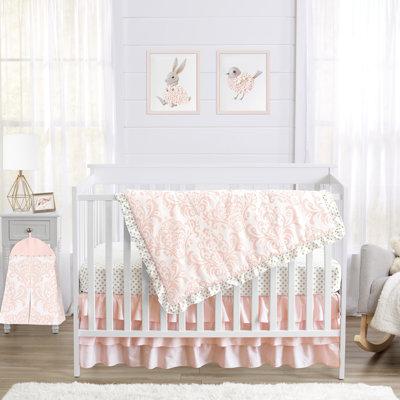 Sweet Jojo Designs Amelia 4 Piece Crib Bedding Set Polyester in Blue/Gray | Wayfair Amelia-Crib-4