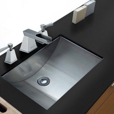 Ruvati 18 x 12 inch Brushed Stainless Steel Rectangular Bathroom Sink Undermount in Gray | 6 H x 20 W x 14 D in | Wayfair RVH6110