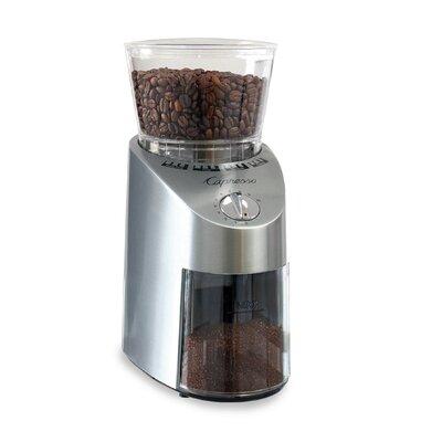 Capresso Infinity Conical Electric Burr Coffee Grinder Plastic in Gray/Black | 10.5 H x 5 W x 7.75 D in | Wayfair 565.05