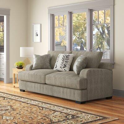 Hokku Designs Brayland 89" Recessed Arm Sofa w/ Reversible Cushions Polyester in Gray | 40 H x 89 W x 40 D in | Wayfair