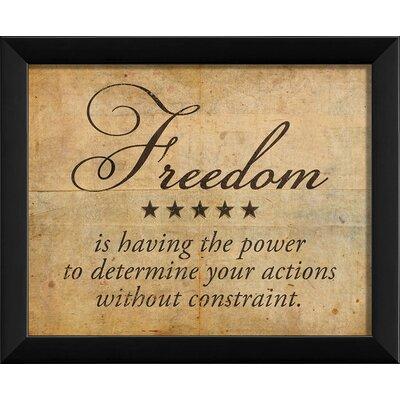 The Artwork Factory Freedom Definition Framed Textual Art Paper, Metal in Black | 9.25 H x 11.25 W x 1.13 D in | Wayfair 19592