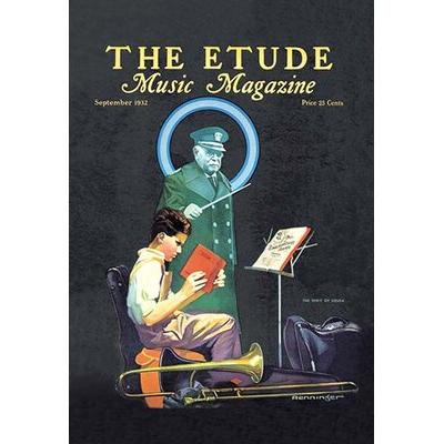 Buyenlarge 'The Etude: September 1932' by Renninger Vintage Advertisement in Blue/Orange | 36 H x 24 W x 1.5 D in | Wayfair 0-587-08824-9C2436