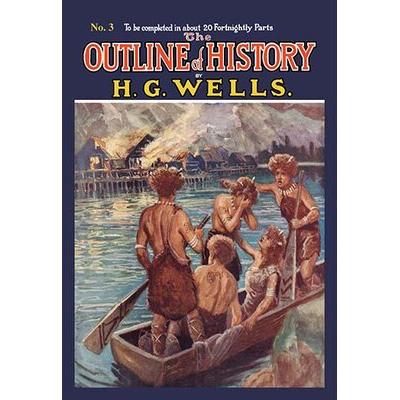 Buyenlarge The Outline of History by HG Wells, No. 3: Tragedy Vintage Advertisement in Blue/Brown/Orange | 36 H x 24 W x 1.5 D in | Wayfair