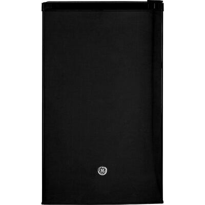GE Appliances 4.4 cu. ft. Freestanding Mini Fridge w/ Freezer Stainless Steel in Black | 33.875 H x 19.75 W x 21.25 D in | Wayfair GME04GGKBB