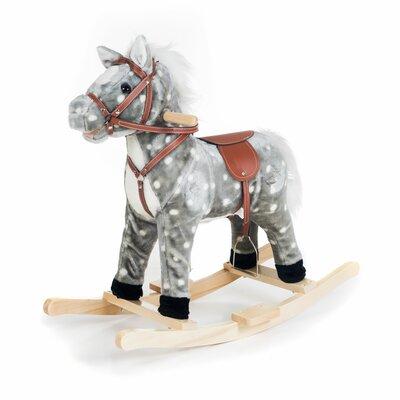 Happy Trails Plush Rocking Horse, Wood in Brown/Gray | 26.5 H x 13.5 W in | Wayfair M400012