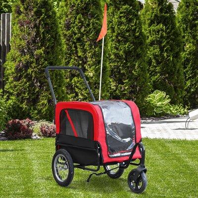 Tucker Murphy Pet™ Hosley Dog Pet Stroller in Red, Size 38.25 H x 22.0 W x 42.1 D in | Wayfair 8667552336F3437EB049F85DE2C72817