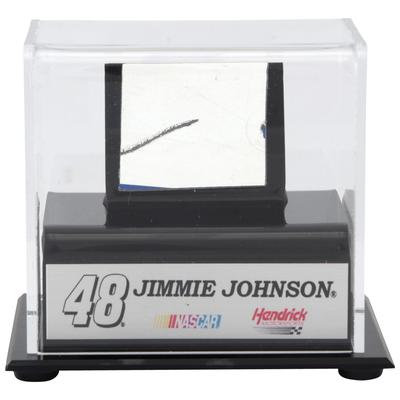 Jimmie Johnson Display Case With Race-Used Sheet Metal