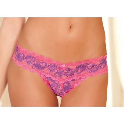 Crotchless Lace V-Thong