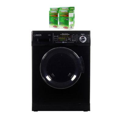 Equator Pro Compact 110V Vented/Ventless 13 lbs Combo Washer Sensor Dry 1200 RPM + 4 boxes of detergent in Black | 33.5 H x 23.6 W x 22 D in | Wayfair