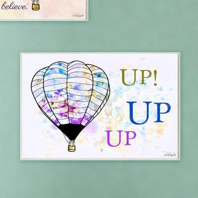 Viv + Rae™ Gupton Watercolors Up Up Up Hot Air Balloons Wall Plaque Wood in Brown | 10 H x 15 W x 0.5 D in | Wayfair
