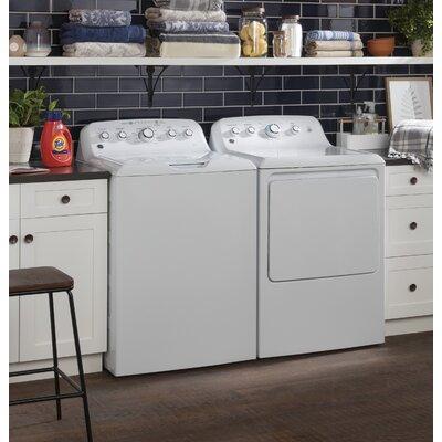 GE Appliances 7.2 cu. ft. Electric Dryer w/ Reversible Door in White in Gray | 44 H x 27 W x 29.5 D in | Wayfair GTD42EASJWW