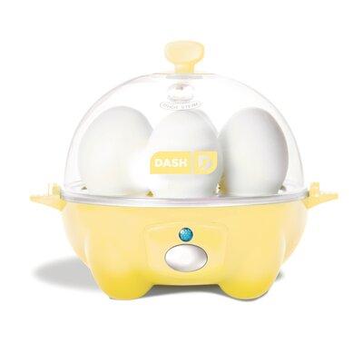 Dash Rapid 6 Egg Cooker Plastic/Metal in Yellow, Size 7.3 H in | Wayfair DEC005YW